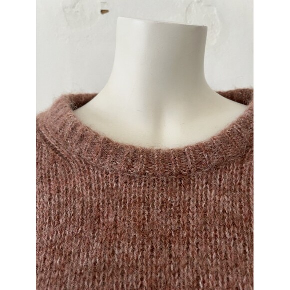 Rachel Zoe Wool Sweater L Pink whimsical rustic feminine Coquette Ethereal Soft - Picture 5 of 7
